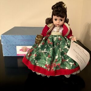 Madame Alexander Doll in Red and Green Attire